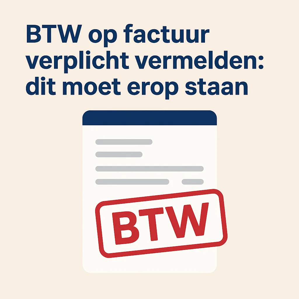 BTW op factuur verplicht vermelden: dit moet erop staan