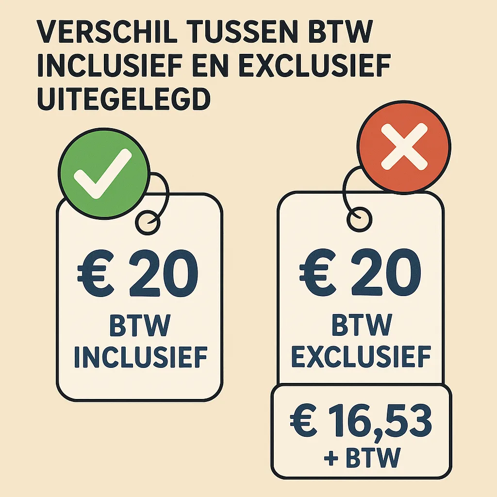 Verschil tussen BTW inclusief en exclusief uitgelegd